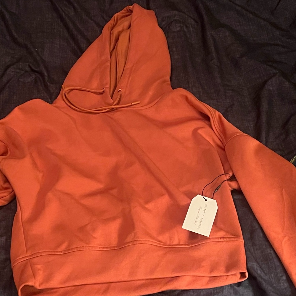 Women's Orange Hoodie Sweater